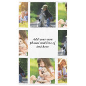 独自の写真のコラージュと文字を作成 テーブルクロス (正面)