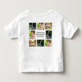 独自の写真のコラージュと文字を作成 トドラーTシャツ (裏面)