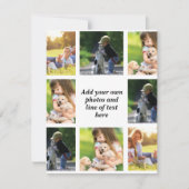 独自の写真のコラージュと文字を作成 ノートカード (正面)