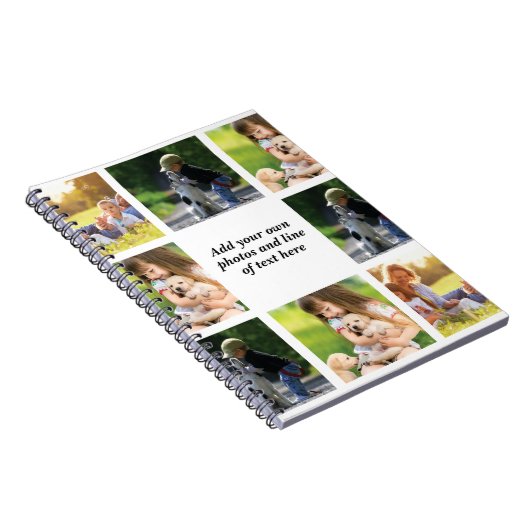 独自の写真のコラージュと文字を作成 ノートブック (右側)