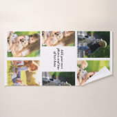 独自の写真のコラージュと文字を作成 バスタオル (バスタオル)