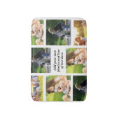 独自の写真のコラージュと文字を作成 バスマット (正面縦)