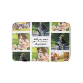 独自の写真のコラージュと文字を作成 バスマット (正面)