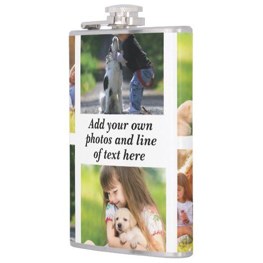 独自の写真のコラージュと文字を作成 フラスク (左)