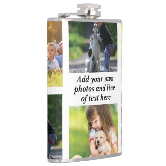 独自の写真のコラージュと文字を作成 フラスク (右)