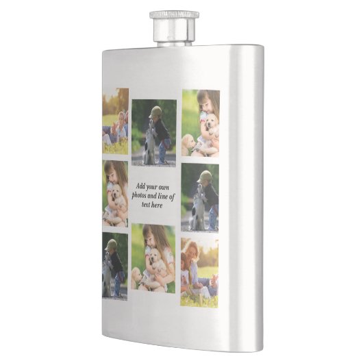 独自の写真のコラージュと文字を作成 フラスク (左)