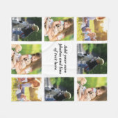 独自の写真のコラージュと文字を作成 フリースブランケット (正面(横))