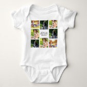 独自の写真のコラージュと文字を作成 ベビーボディスーツ (正面)