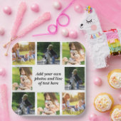 独自の写真のコラージュと文字を作成 ペーパープレート (パーティー)