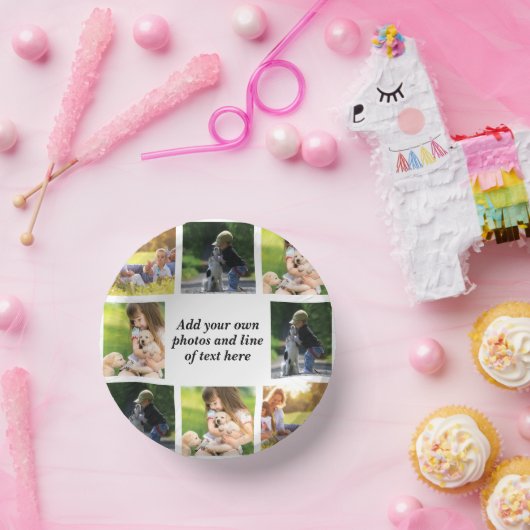 独自の写真のコラージュと文字を作成 ペーパーボウル (パーティー)