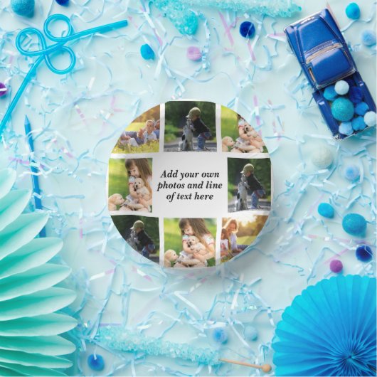 独自の写真のコラージュと文字を作成 ペーパーボウル (パーティー)