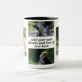 独自の写真のコラージュと文字を作成 マグカップ (中央)