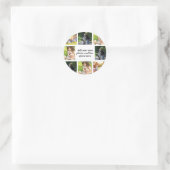 独自の写真のコラージュと文字を作成 ラウンドシール (バッグ)