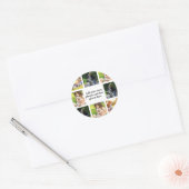 独自の写真のコラージュと文字を作成 ラウンドシール (封筒)