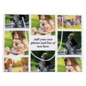 独自の写真のコラージュと文字を作成 ラージペーパーバッグ (裏面)