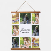 独自の写真のコラージュと文字を作成 吊り下げ型タペストリー (正面)