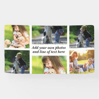 独自の写真のコラージュと文字を作成 横断幕