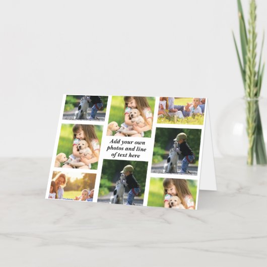 独自の写真のコラージュと文字を作成 箔シーズンカード (裏面)