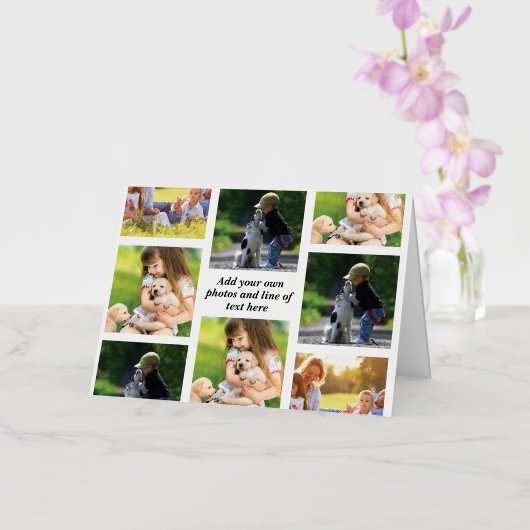 独自の写真のコラージュと文字を作成 箔シーズンカード (蘭)