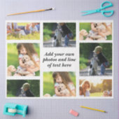 独自の写真のコラージュと文字を作成 薄葉紙 (クラフト)