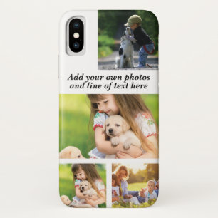 独自の写真のコラージュと文字を作成 iPhone X ケース