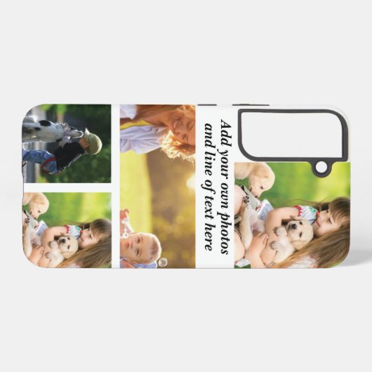 独自の写真のコラージュと文字を作成 SAMSUNG GALAXYケース (裏面横)