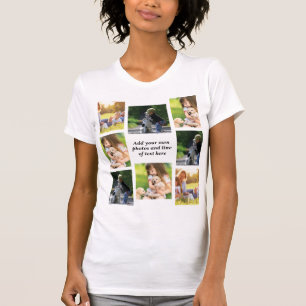 独自の写真のコラージュと文字を作成 Tシャツ