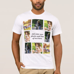 独自の写真のコラージュと文字を作成 Tシャツ