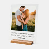 独自の写真のパーソナライズされた引用文 アクリルサイン (傾斜)