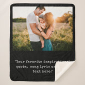 独自の写真のパーソナライズされた引用文 シェルパブランケット (正面)