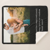 独自の写真のパーソナライズされた引用文 シェルパブランケット (正面(横))