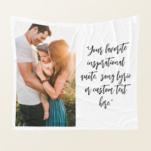 独自の写真のパーソナライズされた引用文 フリースブランケット