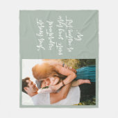 独自の写真のパーソナライズされた引用文 フリースブランケット (正面)