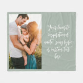 独自の写真のパーソナライズされた引用文 フリースブランケット (正面(横))