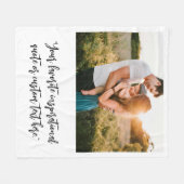 独自の写真のパーソナライズされた引用文 フリースブランケット (正面(横))