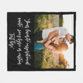 独自の写真のパーソナライズされた引用文 フリースブランケット (正面(横))