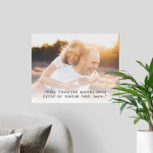 独自の写真のパーソナライズされた引用文 ポスター