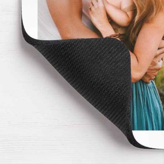 独自の写真のパーソナライズされた引用文 マウスパッド (コーナー)