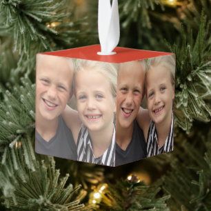 独自の写真の作成カスタム木製キューブオーナメント キューブオーナメント