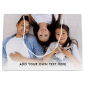 独自の写真の作成文字 ラージペーパーバッグ (正面)