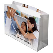 独自の写真の作成文字 ラージペーパーバッグ (裏面アングル)