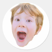 独自の写真の作成顔 ラウンドシール (正面)