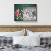 独自の写真の蝶と花枠を作成する キャンバスプリント (インサイチュ (寝室))