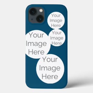 独自の写真の電話カスタムケースを作成するティール(緑がかった色)青 iPhone 13ケース