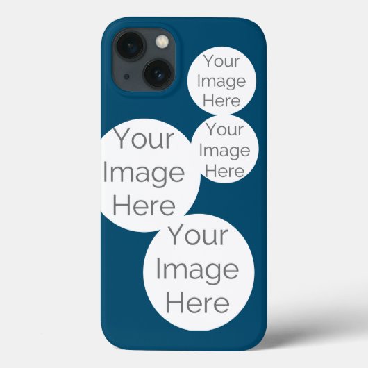 独自の写真の電話カスタムケースを作成するティール（緑がかった色）青 Case-Mate iPhoneケース (裏面)