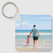 独自の写真または文字アルミニウムを追加 キーホルダー (正面)