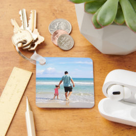 独自の写真または文字アルミニウムを追加 キーホルダー