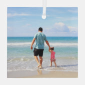 独自の写真または文字ガラスオーナメントの追加 ガラスオーナメント (裏面)