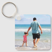 独自の写真やテキストメタルの追加 キーホルダー (正面)