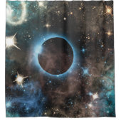 独自の写真をカスタム作成銀河系惑星Nebula シャワーカーテン (正面)